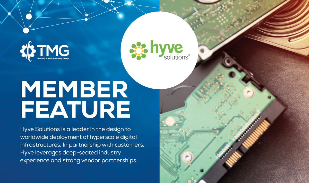 Training and Manufacturing Group (@incommtmg) on Twitter photo Member Spotlight - Hyve Solutions 
Hyve Solutions is a leader in the design to worldwide deployment of hyperscale digital infrastructures. 
See their website: hyvesolutions.com Member Spotlight - Hyve Solutions 
Hyve Solutions is a leader in the design to worldwide deployment of hyperscale digital infrastructures. 
See their website: hyvesolutions.com