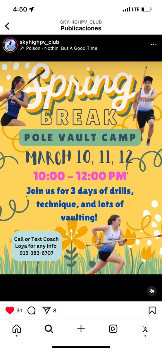 Spring Break 3 day camp happening next week. Come out and put in the work to finish off the season stronger and better than ever!! 

DM for the details!