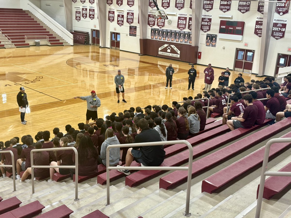 Floresville Tiger Football (@fhs_tiger_fb) on Twitter photo We are excited to partner with Performance Course (PC) to run our summer strength & conditioning program.
Huge thank you to <a href="/PCnowisthetime/">Performance Course</a> for coming out today to present to our Student-Athletes at Floresville High School! We are excited to partner with Performance Course (PC) to run our summer strength & conditioning program.
Huge thank you to <a href="/PCnowisthetime/">Performance Course</a> for coming out today to present to our Student-Athletes at Floresville High School!