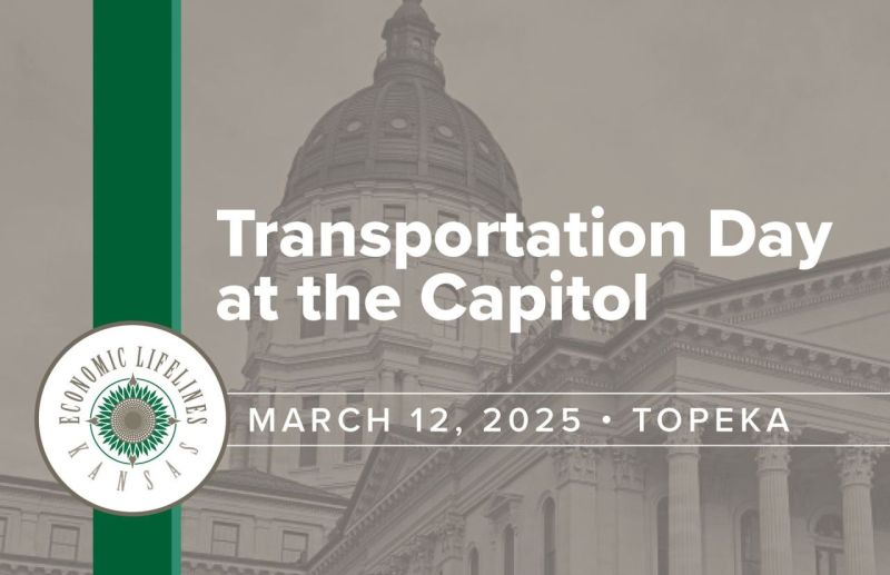 Don't forget to register for Transportation Day at the Capitol!

Connect with industry leaders, policymakers, and advocates to shape the future of transportation in Kansas.

📅 March 12, 2025 | 🕐 1:00 PM - 6:00 PM (CT) | 📍 Topeka, KS

Learn more: economiclifelines.com/event-6029926