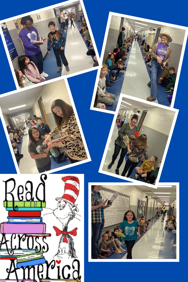 Read Across America Fun!!! Fox in Socks reading relay is always a big hit at Woodland!