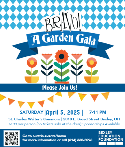 The countdown is on - just one month until BRAVO! 2025. Join us for this year's Garden Gala to support Bexley students.

For more information, including how to sponsor, purchase tickets, or register to bid in the auction, visit: auctria.events/bravo