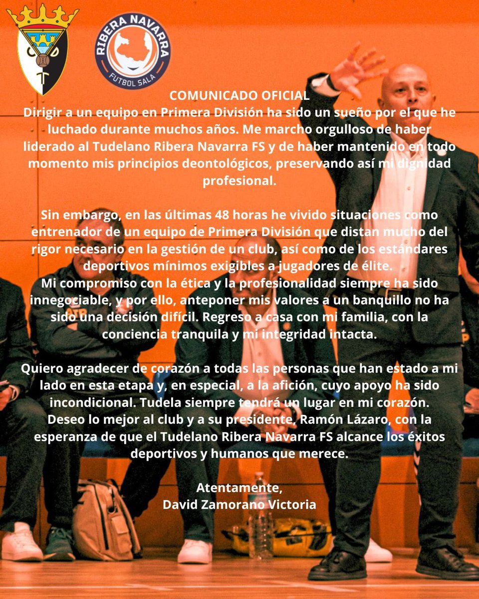 DZAMORANOV's tweet photo. 👋 ¡Nos vemos pronto @RiberaNavarraFS ! 
Una vez naranja, siempre naranja 🧡
#123Ribera https://t.co/HLDnQ8rLOS