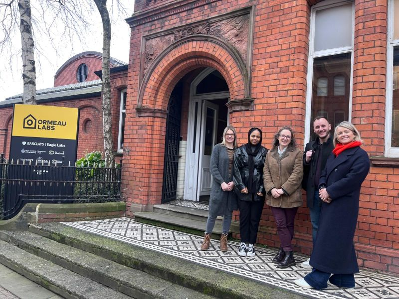 MoneyReadyNI's tweet photo. We were super excited to welcome @MyBnk CEO Leon, Deputy CEO Claire today, a great chance to reflect on the MyBnk NI journey so far and plan for the future.

Special thanks to our mentee Marfa from @stjosephs1992  &amp; @SistersIN_HQ for her social media expertise. Video coming soon. https://t.co/99WR0Y3zt3