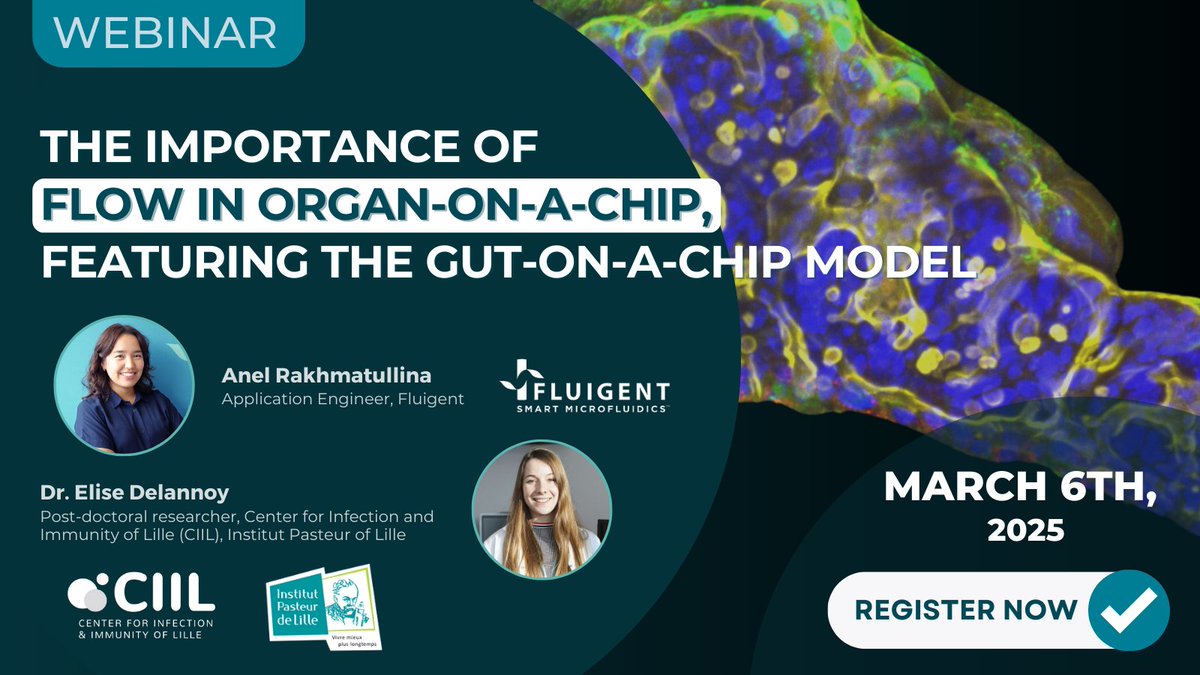 🍀Last Chance! Webinar on Organ-on-a-Chip Flow
✔️ Dr. Elise Delannoy on Gut-on-a-Chip
✔️ Microfluidic design &amp; flow control
🔍 Learn how flow impacts chip efficiency!

📅 March 6, 2025
Session 1: 10 AM CET:  eu1.hubs.ly/H0hjhrr0

Session 2: 4 PM CET: eu1.hubs.ly/H0hjhv60