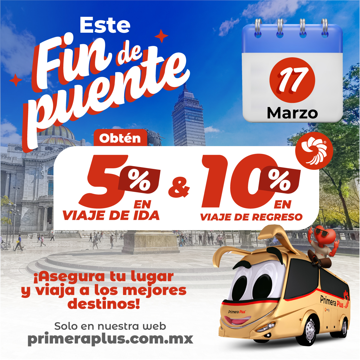 Primera_Plus's tweet photo. ¿Quién no se quiere ir de viaje con este #FinDePuente? Asegura tu lugar y compra tus boletos desde nuestra App o Web en https://t.co/g6ZWIGQ5tU. ¡Disfruta de increíbles beneficio! ✨
#PrimeraPlus #ConectaGFA #ListosParaMoverTuMundo https://t.co/V1ZQYAu538