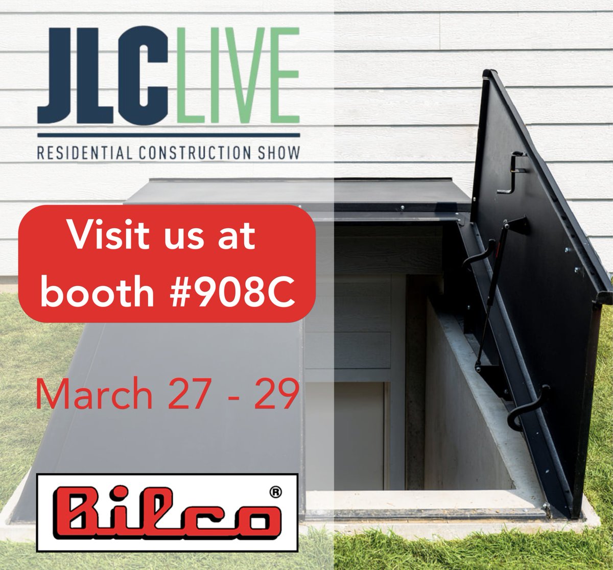 TheBilcoCompany's tweet photo. Join us at @JLCLIVE in Providence, Rhode Island from March 27 - 29. Visit us at booth #908C, ask questions and get to know more about our residential products. Register here: https://t.co/s1x7jWmHrA

#BILCO #WindowWells #EmergencyEgress #BasementDoors #AccessSolutions #AIA https://t.co/ZUsUE3ElbP
