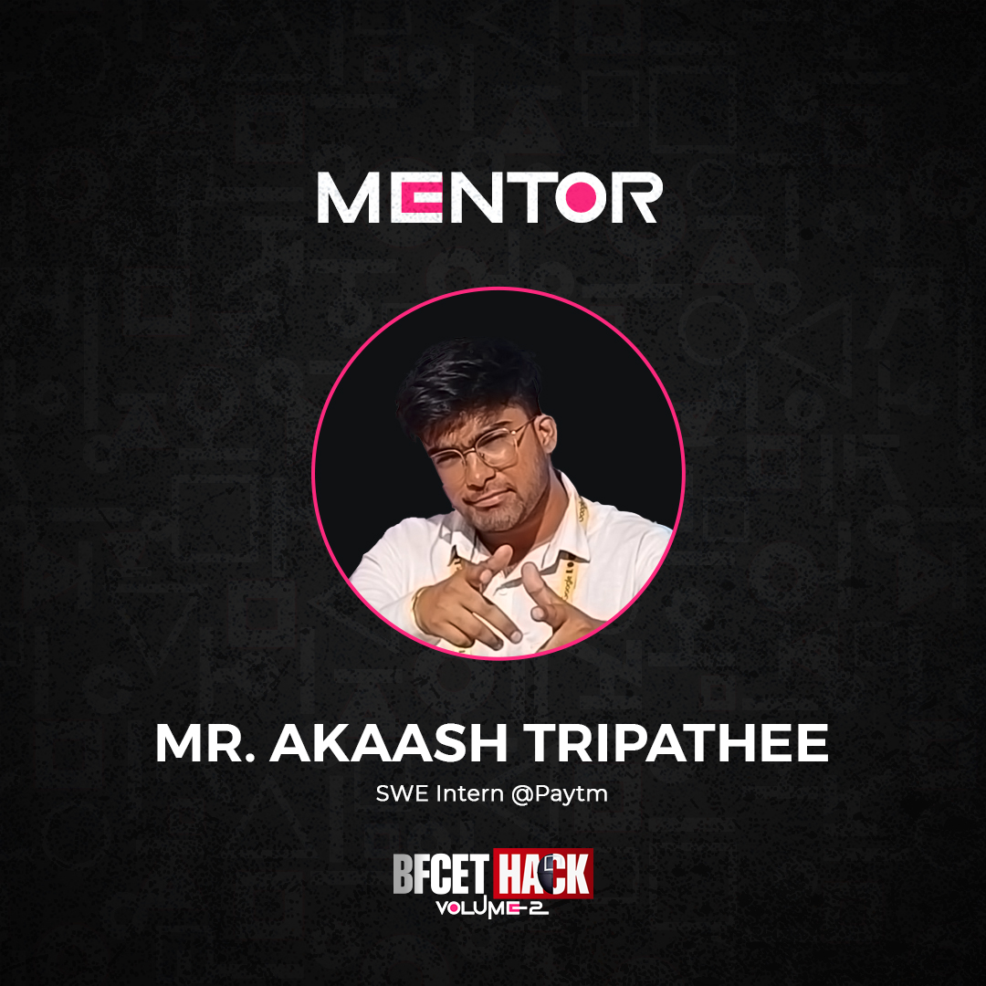 BFCET Hack 2.0 Welcomes Mr. Akaash Tripathee as a Mentor! 🎓

We are delighted to have Mr. Akaash Tripathee as a Mentor at BFCET Hack 2.0!

#BFCETHack2.0 #mentor #HackathonExperience #coding #techfest #hackathonevent #developers #college #event #collegestudent #ai #GDSC