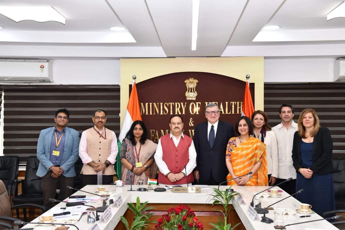 Met with Prof. Jose Manuel Barroso, Chair of the Gavi Board, reaffirming India's unwavering commitment to global immunization efforts. India's leadership in global health security, backed by innovative platforms like eVIN and U-WIN, has transformed vaccine distribution and