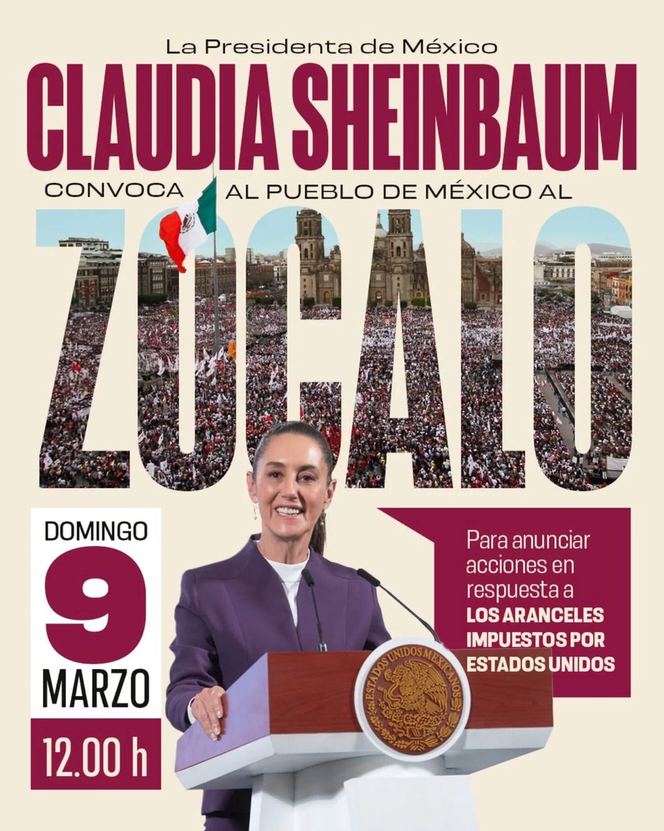 🇲🇽 La Presidenta Claudia Sheinbaum nos convoca a defender la independencia y soberanía nacional.

El pueblo de México volverá a dar ejemplo de unidad y dignidad al mundo.

¡DIÁLOGO SÍ! ¡NO AL INJERENCISMO!
A MÉXICO SE LE RESPETA. 🇲🇽
<a href="/EmbamexVen/">Embamex Venezuela</a>