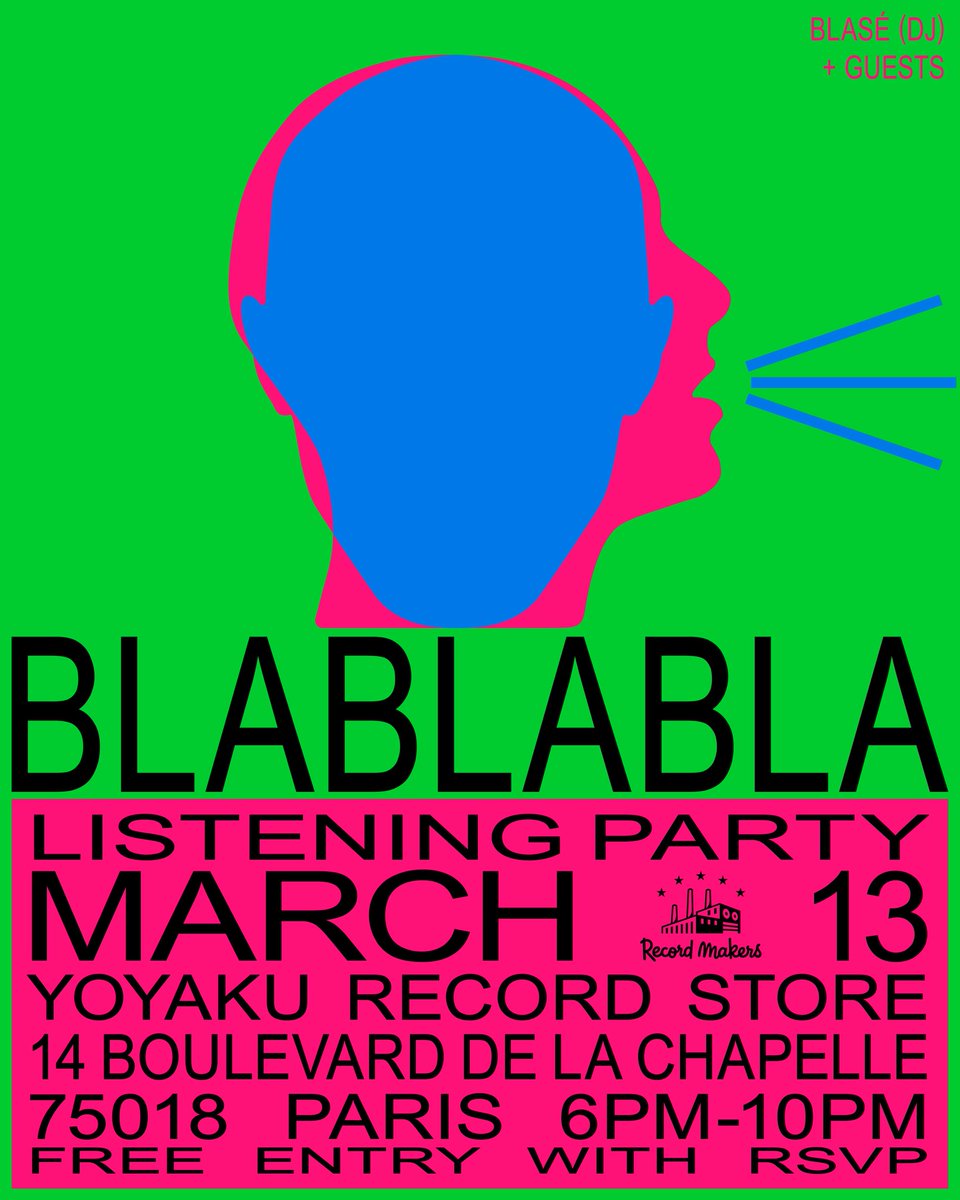 March 13 6pm 10pm free rsvp 

shotgun.live/events/blablab…