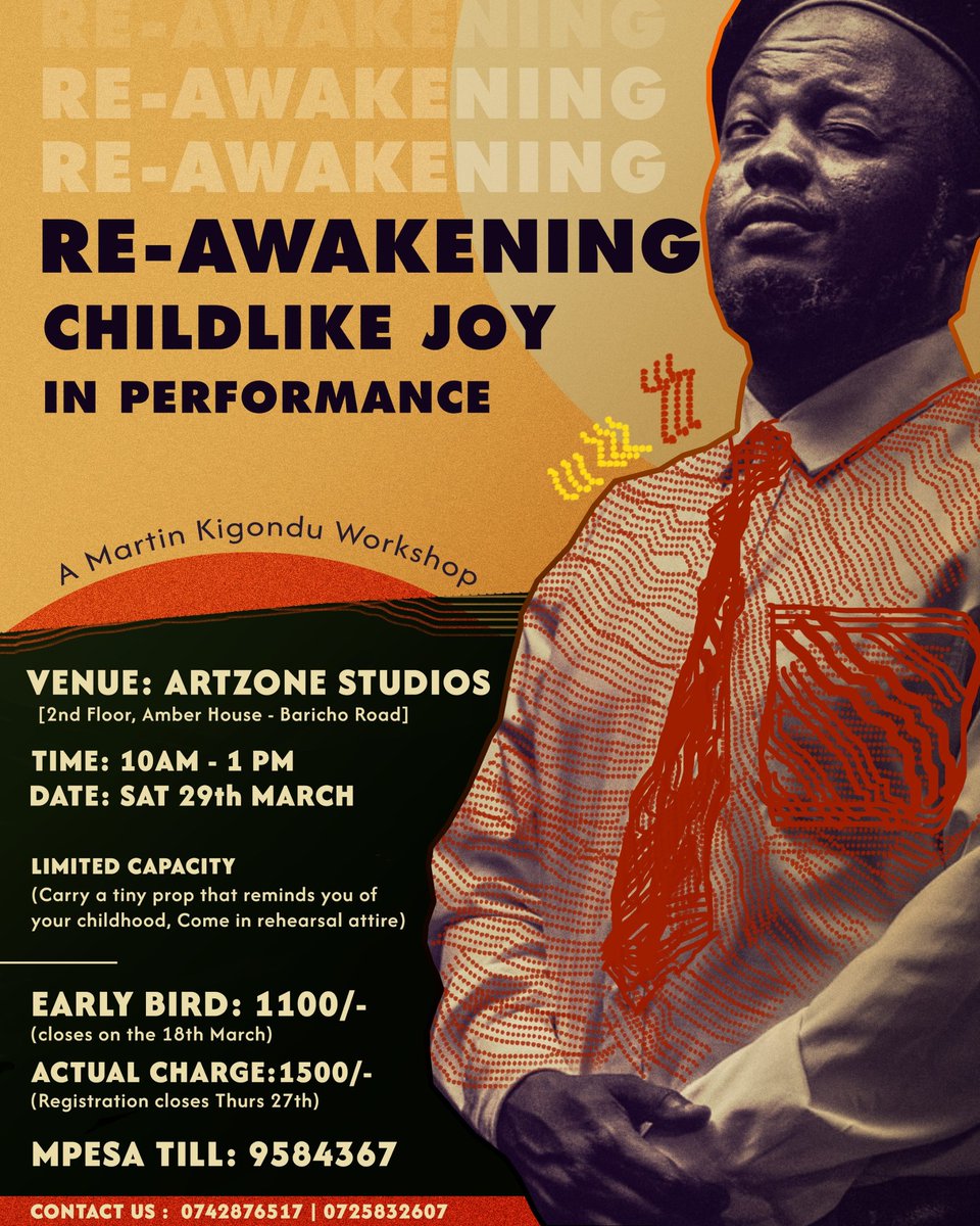 KigonduW's tweet photo. Let's re-awaken the child in u dear creative! Closing ths 1st quarter of the year with one to reflame ur inner child! Tailor made this one most precisely for the actor but tag that uptight director / writer / producer along why not 😅 #KigonduIsOn #anactorprepares #martinkigondu https://t.co/k8y4DMdAcN