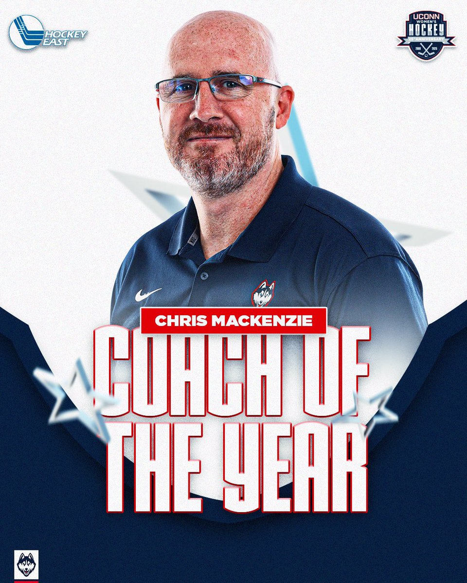 UConn Women's Hockey (@uconnwhoc) on Twitter photo 🎉 COACH OF THE YEAR 🎉
Chris MacKenzie has been named <a href="/hockey_east/">Hockey East</a> Coach of the Year for the second straight season‼️
Big congrats to Coach Mac and his entire staff! 👏 🎉 COACH OF THE YEAR 🎉
Chris MacKenzie has been named <a href="/hockey_east/">Hockey East</a> Coach of the Year for the second straight season‼️
Big congrats to Coach Mac and his entire staff! 👏
