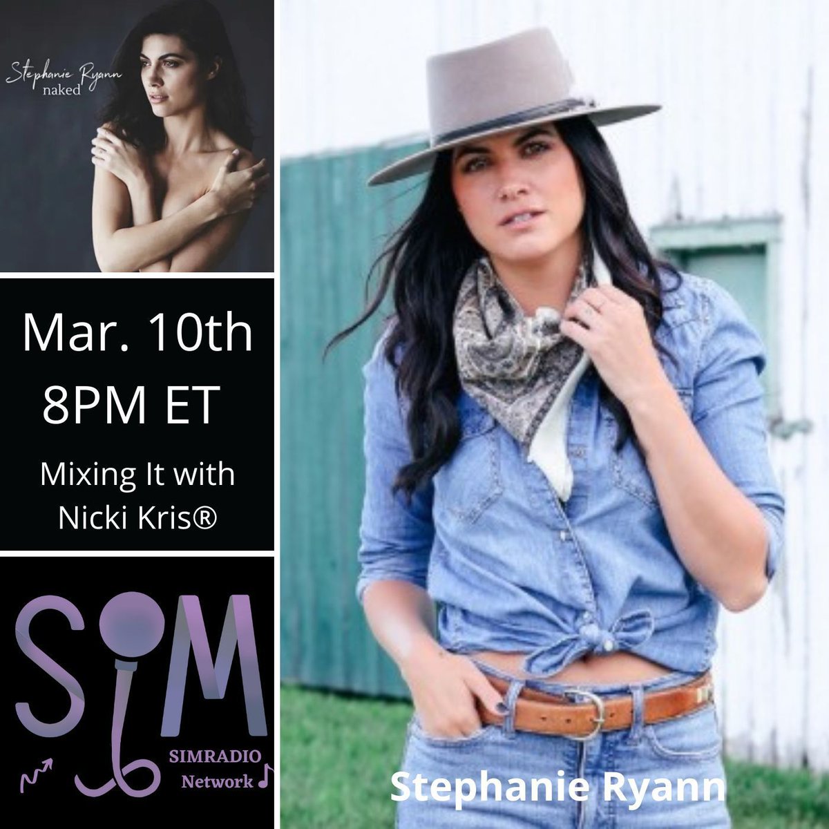 🎙️ Exciting Announcement! 🎙️

Next Monday, on an all new Mixing It! 🌟 Our amazing host, Nicki Kris , will be chatting with rising Country Music Star Stephanie Ryann Music 🎨🎶 Tune In 🕗 8 PM ET / 5 PM PT
buff.ly/4fRlSaJ  Set your reminders now! 🔔✨

#MondayMusicMadness