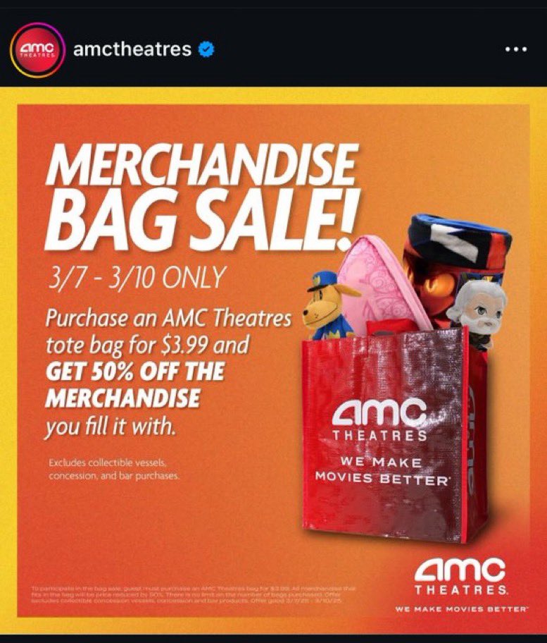 FezApe 4.0 🐐🦍 (@fezgoatape) on Twitter photo <a href="/AMCTheatres/">AMC Theatres</a> LOVE seeing these AMC bags for sale!! 🤩
Such a GREAT Idea 😏 <a href="/amcideasgroup/">AMCIDEASGROUP</a>
Thank you for listening to your shareholders <a href="/CEOAdam/">Adam Aron</a> 🦍 #AMC <a href="/AMCTheatres/">AMC Theatres</a> LOVE seeing these AMC bags for sale!! 🤩
Such a GREAT Idea 😏 <a href="/amcideasgroup/">AMCIDEASGROUP</a>
Thank you for listening to your shareholders <a href="/CEOAdam/">Adam Aron</a> 🦍 #AMC