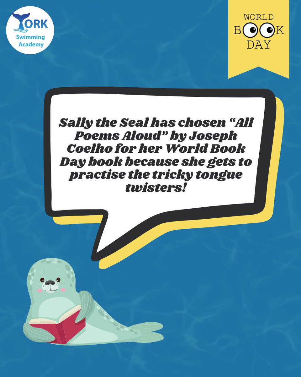 YorkSwimAcademy's tweet photo. It's World Book Day 2025!!!

Here at York Swimming Academy, we love reading, and we've got some of our friends to tell you what they've picked for their choice of book!

We would love to know what your child picked as their book for World Book Day - feel free to comment!! https://t.co/y5yyoKUV7o