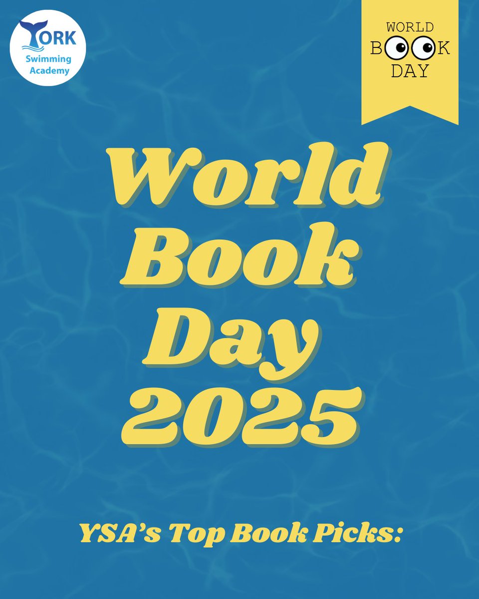 YorkSwimAcademy's tweet photo. It's World Book Day 2025!!!

Here at York Swimming Academy, we love reading, and we've got some of our friends to tell you what they've picked for their choice of book!

We would love to know what your child picked as their book for World Book Day - feel free to comment!! https://t.co/y5yyoKUV7o
