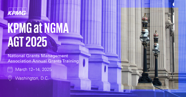 marathis1's tweet photo. KPMG is excited to be speaking and exhibiting at the NGMA Annual Grants Training #AGT2025 in DC! We look forward to connecting with #grants management leaders from across the country on the latest developments and leading practices in grants management. https://t.co/dXwX4qeHJY https://t.co/LGMSbYUaky