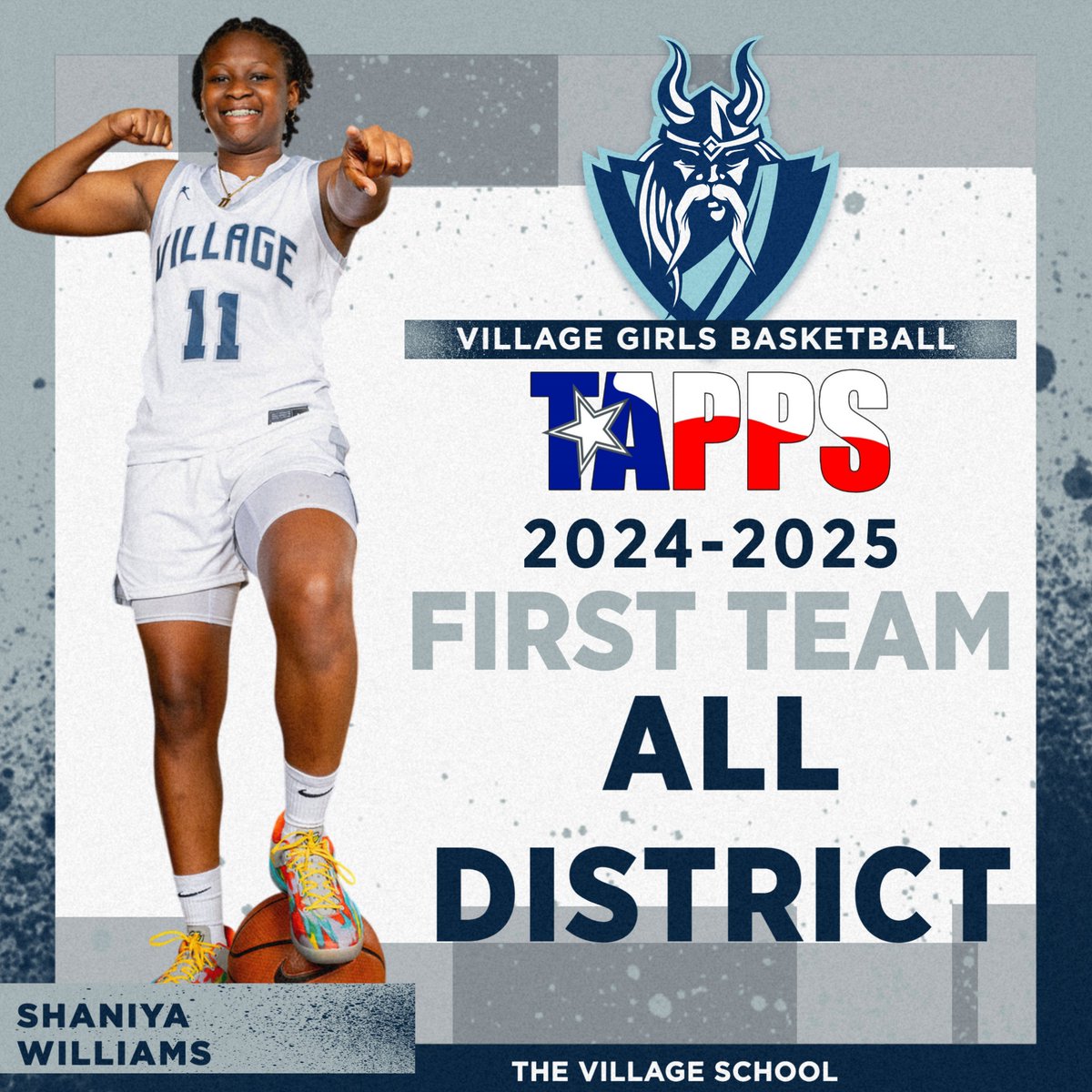 Villageteams's tweet image. Congrats to @VillageVikings Shaniya Williams on being named TAPPS 6A-4 First Team All District!
#LadyVikingsHoops
#weareVILLAGE