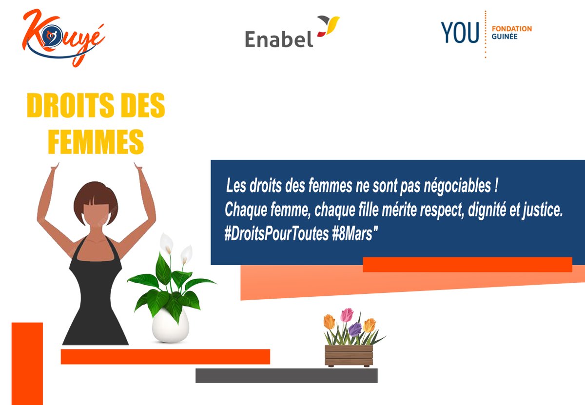 Aujourd'hui et chaque jour, nous réaffirmons notre engagement envers les droits des femmes. Chaque femme, chaque fille mérite respect, dignité et justice. Unissons nos forces pour construire un monde où l'égalité est une réalité. #DroitsPourToutes #8Mars  #Inclusion  #Solidarité