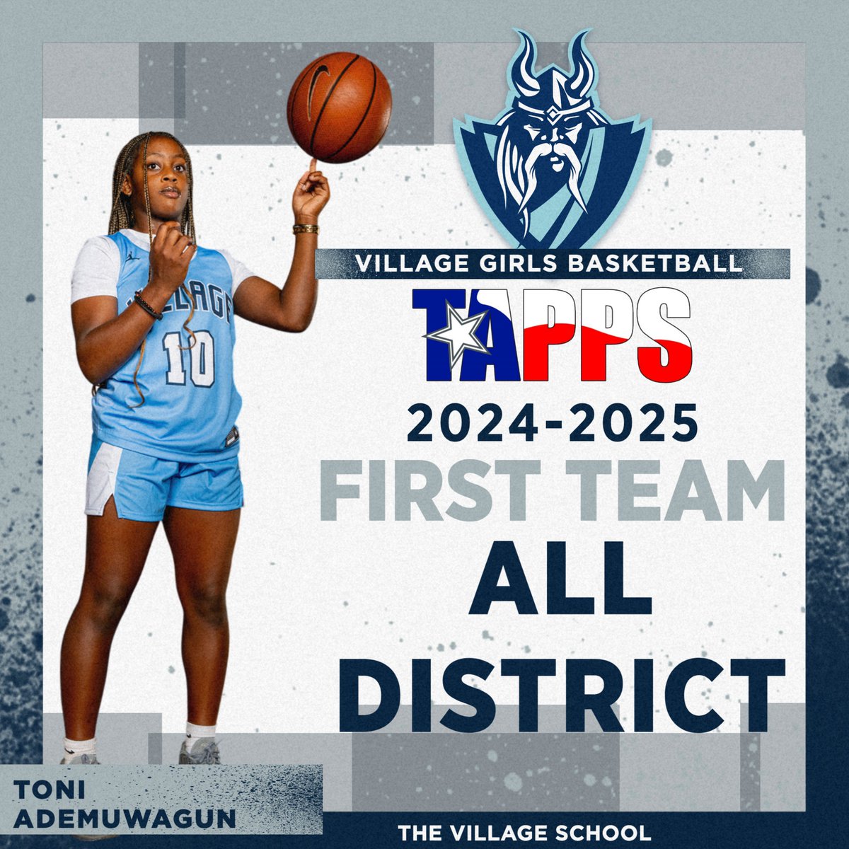 Villageteams's tweet image. Congrats to @VillageVikings Toni Ademuwagun on being named TAPPS 6A-4 First Team All District!
#LadyVikingsHoops
#weareVILLAGE