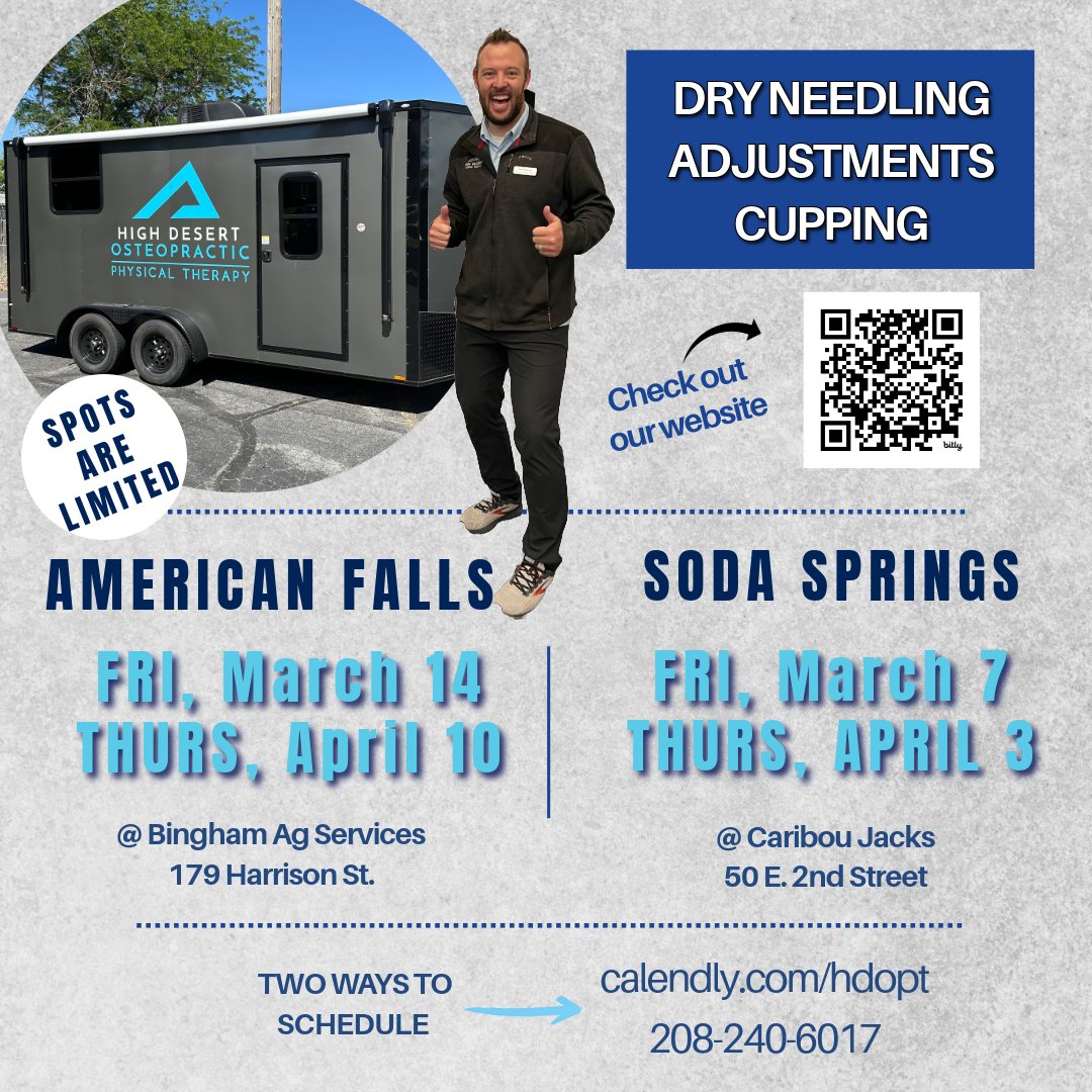 Bringing experienced, quality care right to your neighborhood. Don't miss out—sign up today!

Only a few spots left! Schedule at calendly.com/hdopt or call  208-240-6017.

Yo hablo español.
#SodaSprings #AmericanFalls #SEIdaho #Aberdeen #CaribouCounty #PowerCounty