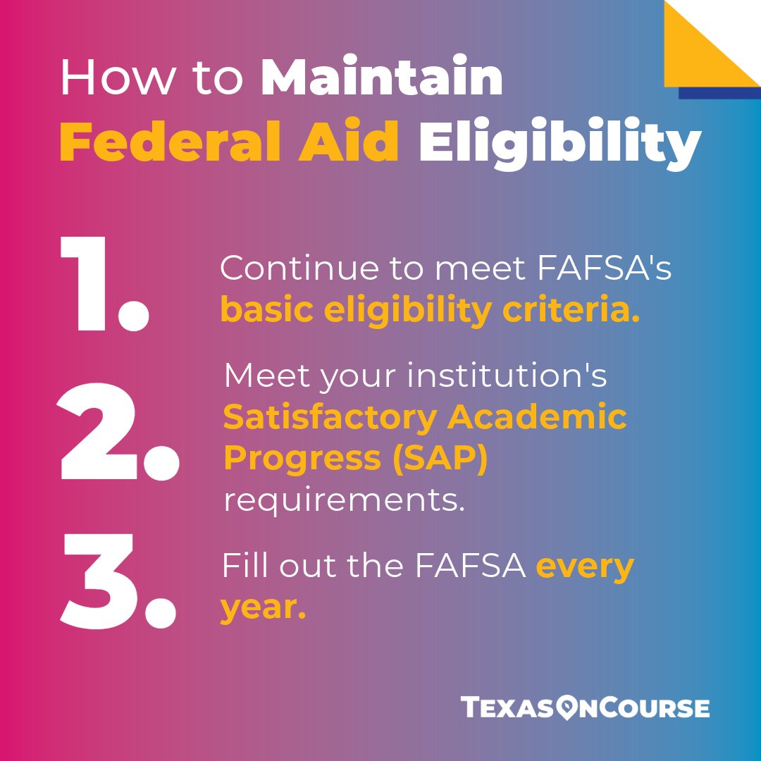 Federal financial aid plays a huge role in making higher education accessible for students!💰 Are your students informed about what it takes to maintain eligibility? Read more about FAFSA's basic eligibility criteria and other terms to know!🔗hubs.la/Q039fX5p0