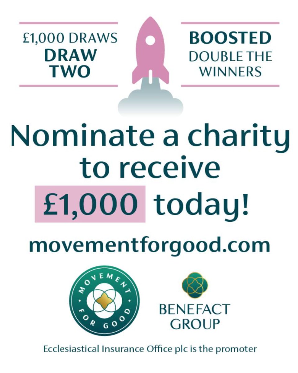 Reshare from <a href="/Benefacttrust/">Benefact Trust</a>. Please nominate us! (inHope Bristol Limited) movementforgood.com/#nominateAChar…
💖 Support your favourite charity! 💖
Nominate a charity, not-for-profit, or community interest group in the £1,000 boosted draw!
#CharitySupport #CommunityImpact #MovementForGood