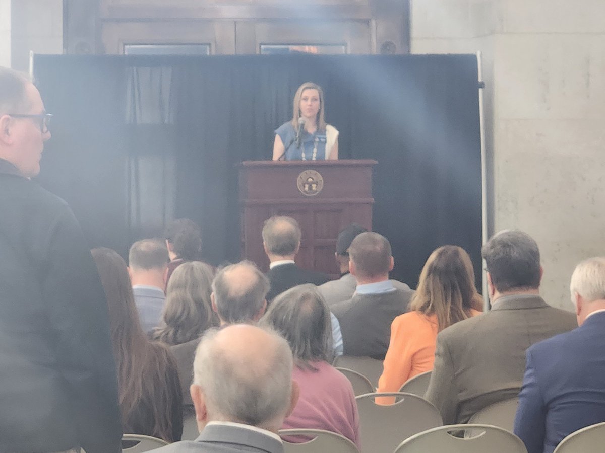 OMA (@ohiomuseums) on Twitter photo <a href="/OhioHistory/">Ohio History Connection</a>'s <a href="/meganlkwood/">Megan Wood</a> announcing the late Senator Kirk Shuring as this year's Ohio History Leadership Award. #OhioStatehoodDay2025 <a href="/OhioHistory/">Ohio History Connection</a>'s <a href="/meganlkwood/">Megan Wood</a> announcing the late Senator Kirk Shuring as this year's Ohio History Leadership Award. #OhioStatehoodDay2025
