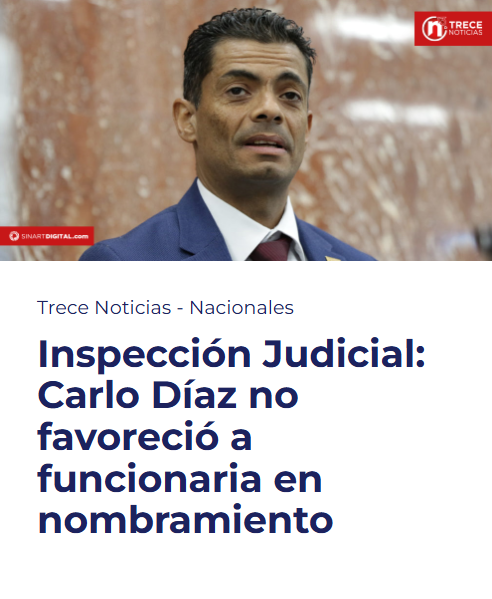 TreceNoticiasCR's tweet photo. Inspección Judicial: Carlo Díaz no favoreció a funcionaria en nombramiento
🔗 Lea la información completa aquí: https://t.co/G1MSQwE339
#Sinartdigital
#canaltrececr https://t.co/jTa1rvwyYn
