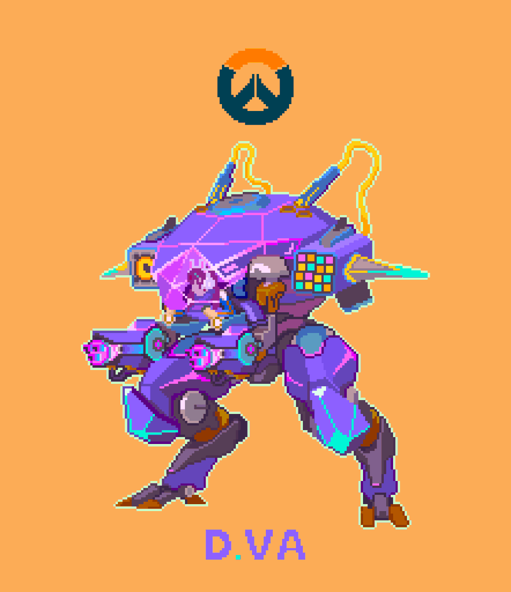 tapponKD's tweet photo. ゲーミングスキンいいよね
＃OW2 ＃OW ＃オーバーウォッチ ＃Dva ＃EDM #ドット絵 https://t.co/Ed27s9dziy