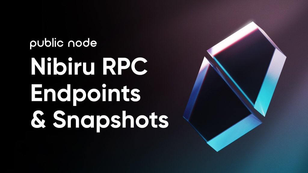 Allnodes (@allnodes) on Twitter photo Excited to support the <a href="/NibiruChain/">Nibiru Chain 🩵🌸</a> with Free, Fast & Reliable #Nibiru mainnet #RPC endpoints & #Snapshots available on our #PublicNode platform - proudly powered by #Allnodes 🎉
Visit nibiru.publicnode.com Excited to support the <a href="/NibiruChain/">Nibiru Chain 🩵🌸</a> with Free, Fast & Reliable #Nibiru mainnet #RPC endpoints & #Snapshots available on our #PublicNode platform - proudly powered by #Allnodes 🎉
Visit nibiru.publicnode.com