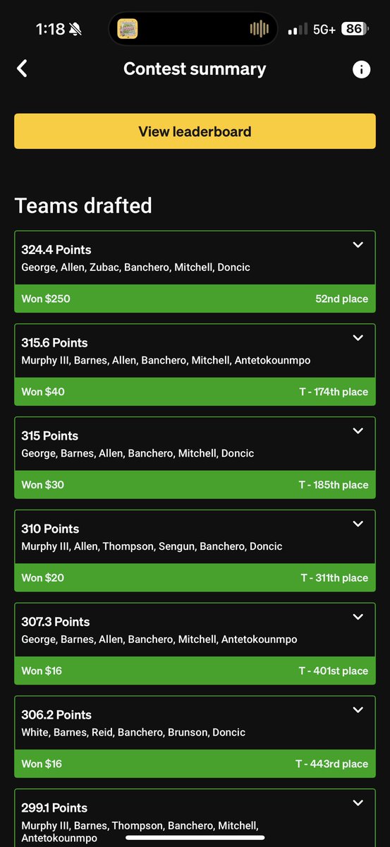 MaxKingsDFS's tweet image. going to use last night as an example for this, but if anyone wants more proof/receipts I’ll drop them in a thread under this post🧾

‼️‼️YOU NEED TO MAX ENTER EVERY SLATE TO BE PROFITABLE ON UNDERDOG ‼️‼️

⬇️⬇️⬇️⬇️⬇️⬇️⬇️⬇️⬇️⬇️⬇️⬇️⬇️⬇️⬇️
 **that statement is wrong** (scroll to…