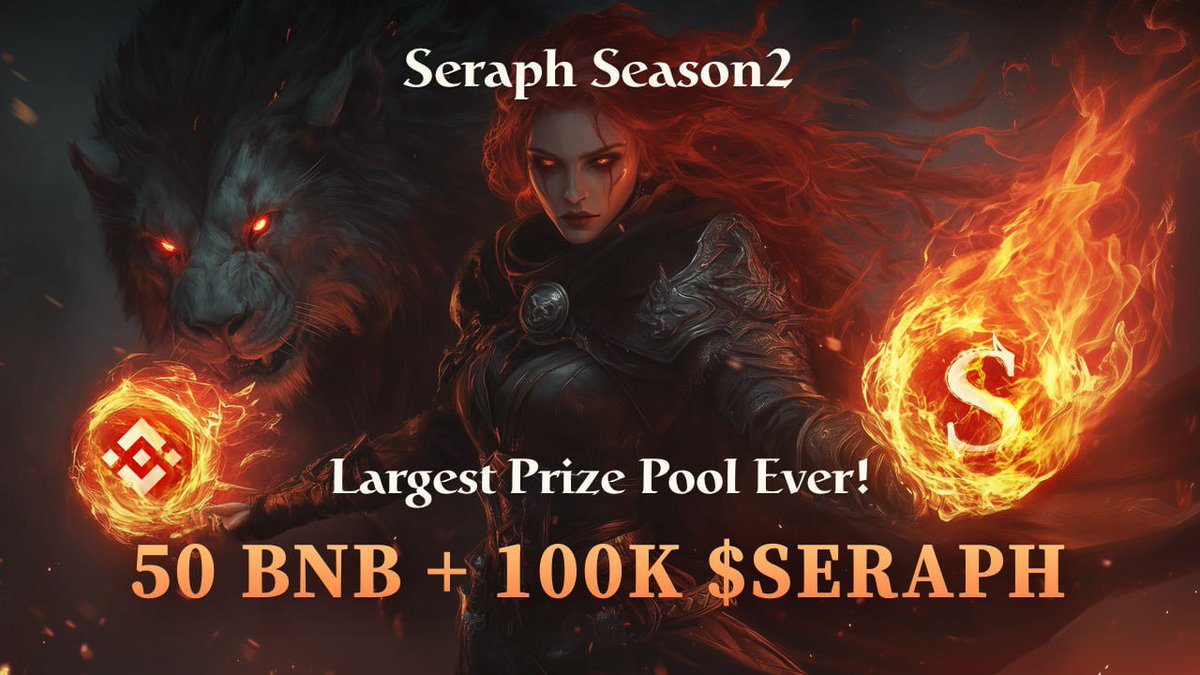 🎁本文抽 50USDT 及 免費SERAPH禮包碼🎁

⭐️眾所期待的 <a href="/Seraph_global/">Seraph</a>  終於要迎來S2賽季啦
這次的遊戲獎勵 非常豐富 除了裝備本身產出的收益以外
還可以瓜分 50BNB + 100K $SERAPH 的代幣獎勵！！

S2賽季 開啟時間為  3月6日 11：00（UTC+8）
並且本次還會開放全新職業 德魯伊 非常強勢！