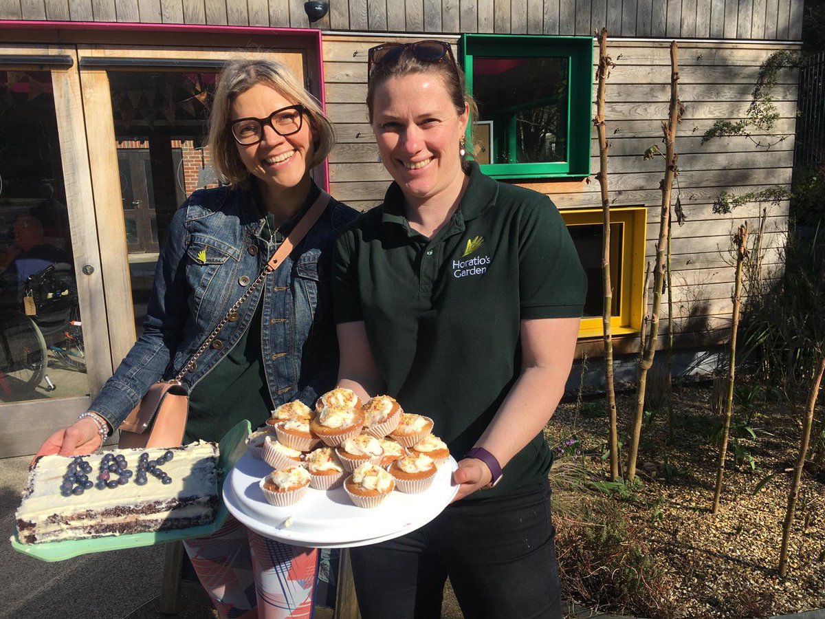 Rhiannon Daniel (@rhiannonldaniel) on Twitter photo An absolutely beautiful day in <a href="/HoratiosGarden/">Horatio's Garden Charity</a> today. <a href="/alex_dabek/">Alex Dabek</a> and I ensured that patients could enjoy the sunshine with cake in their hand! An absolutely beautiful day in <a href="/HoratiosGarden/">Horatio's Garden Charity</a> today. <a href="/alex_dabek/">Alex Dabek</a> and I ensured that patients could enjoy the sunshine with cake in their hand!