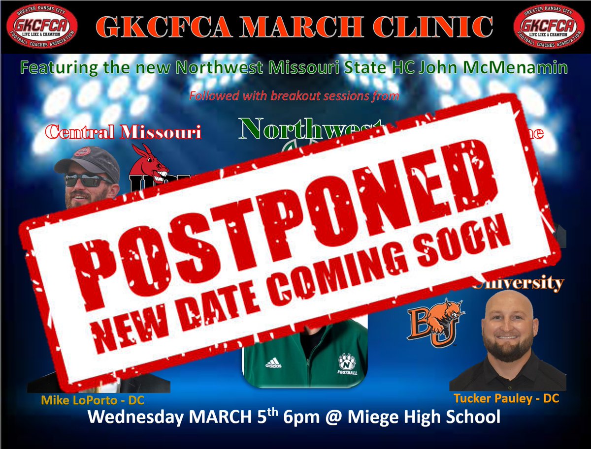 ******Due to weather conditions tonight's GKCFCA clinic is postponed to next week, we will send out specific dates soon! *********