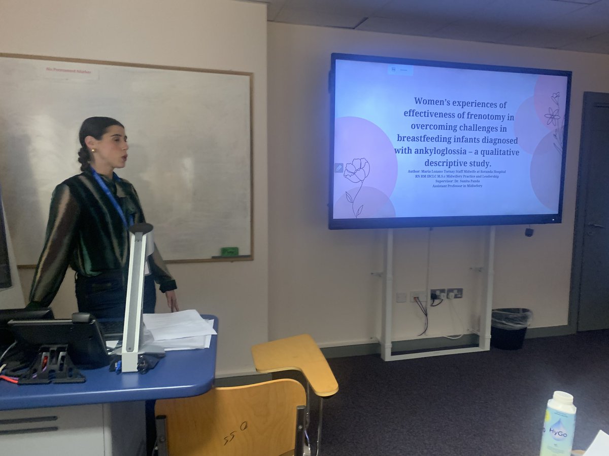 Lisa Kirwan (@lisakirwan3) on Twitter photo Maria Lozano Tornay on Women's Experiences of Effectiveness of Frenotomy in Overcoming Challeges in Breastfeeding Infants Diagnosed with Ankyloglossia #THEconf2025 <a href="/TCD_SNM/">School of Nursing & Midwifery, TCD</a> <a href="/RotundaHospital/">The Rotunda Hospital</a> <a href="/TCD_TCMCR/">Trinity Centre for Maternity Care Research</a> <a href="/TCD_TRiCC/">Trinity Research in Childhood Centre (TRiCC)</a> Maria Lozano Tornay on Women's Experiences of Effectiveness of Frenotomy in Overcoming Challeges in Breastfeeding Infants Diagnosed with Ankyloglossia #THEconf2025 <a href="/TCD_SNM/">School of Nursing & Midwifery, TCD</a> <a href="/RotundaHospital/">The Rotunda Hospital</a> <a href="/TCD_TCMCR/">Trinity Centre for Maternity Care Research</a> <a href="/TCD_TRiCC/">Trinity Research in Childhood Centre (TRiCC)</a>