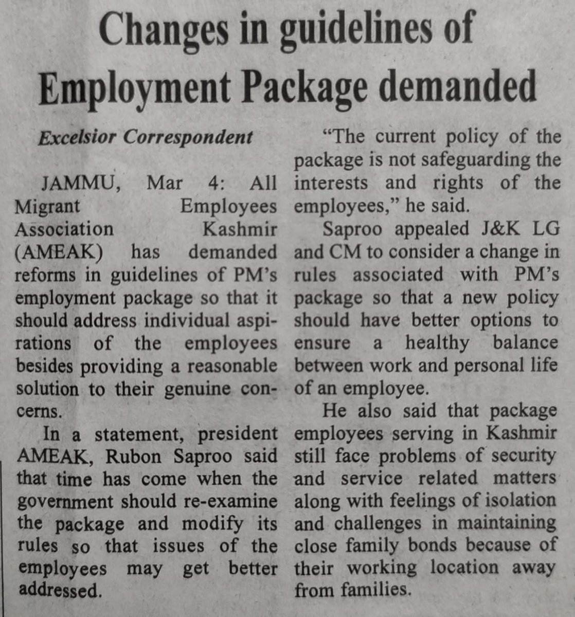 All MIGRANT EMPLOYEES ASSOCIATION KASHMIR(AMEAK) tweet media