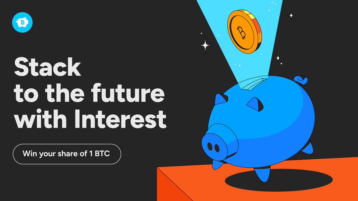 shakepay's tweet photo. Get ready to stack to the future with Shakepay Interest 🎉 Earn up to 3.75% interest on your CAD balance—paid out weekly in bitcoin. No extra steps, just stack automatically.

Oh, and we’re giving away 1 BTC 👀🔥

🧵👇 https://t.co/jaqBVc0oN8