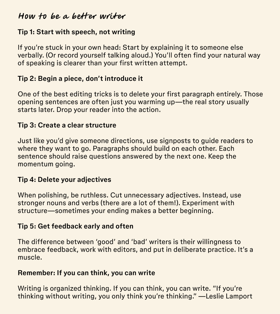 How to be a better writer