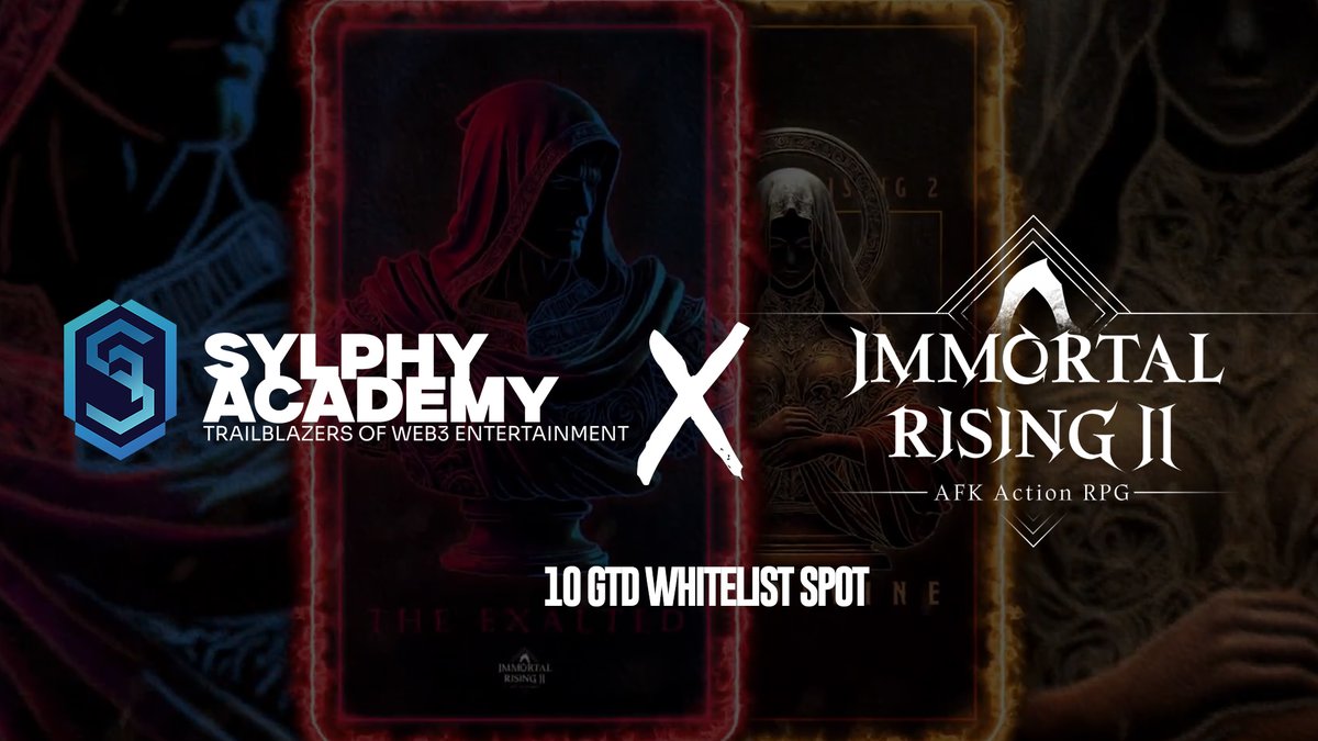 🚨 GIVEAWAY ALERT SYLPHY ACADEMY EXCLUSIVE.

We are giving away 10 GTD whitelist spots for the upcoming <a href="/immortalrising2/">Immortal Rising 2</a> Statue NFT Collection exclusive to Sylphy Academy Members!

Only those with the heart of a legend will uncover its true power. . .  

Steps!
1. Like &amp; Retweet