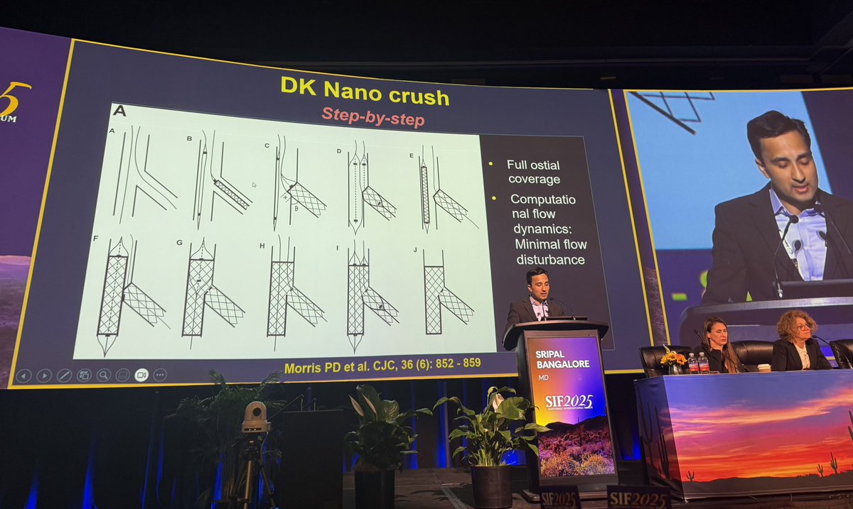 Srihari S. Naidu, MD (@sriharinaidumd) on Twitter photo DK Crush remains gold standard for complex bifurcation disease. Less MACE and better long term outcome. Presentation & step by step from <a href="/SripalBangalore/">Sripal Bangalore</a> #SIF2025.
Save as a reference!
<a href="/AlexandraLansky/">Alexandra Lansky</a> <a href="/SuzanneJBaron/">Suzanne J. Baron MD MSc</a> <a href="/agtruesdell/">Alex Truesdell</a> <a href="/yourheartdoc1/">Ali Haider MD</a> <a href="/SCAI/">SCAI</a> <a href="/SCAI_WIN/">Women in Innovations</a> <a href="/DougDrachmanMD/">Douglas Drachman</a> DK Crush remains gold standard for complex bifurcation disease. Less MACE and better long term outcome. Presentation & step by step from <a href="/SripalBangalore/">Sripal Bangalore</a> #SIF2025.
Save as a reference!
<a href="/AlexandraLansky/">Alexandra Lansky</a> <a href="/SuzanneJBaron/">Suzanne J. Baron MD MSc</a> <a href="/agtruesdell/">Alex Truesdell</a> <a href="/yourheartdoc1/">Ali Haider MD</a> <a href="/SCAI/">SCAI</a> <a href="/SCAI_WIN/">Women in Innovations</a> <a href="/DougDrachmanMD/">Douglas Drachman</a>
