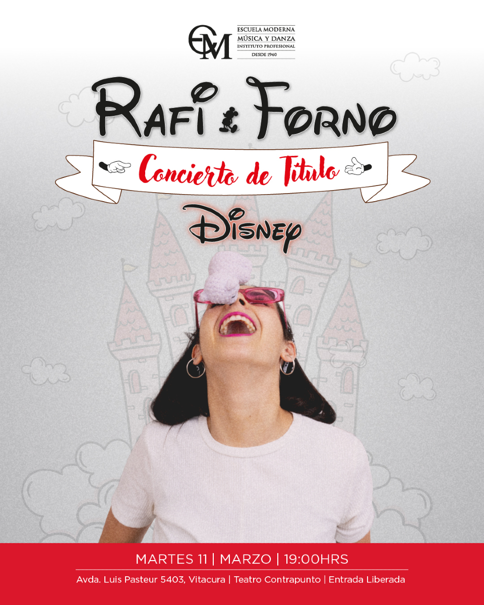 Primer Concierto de Titulo de este 2025! 🎸🎺🎷
Rafi Forno nos presenta su concierto de titulo el Martes 11 de Marzo a las 19:00 hrs en el Teatro! 
Nos vemos 👋