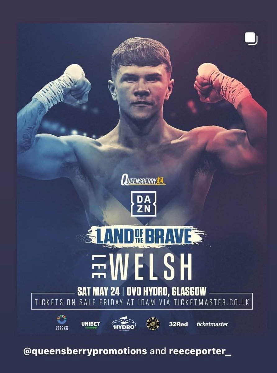 HW (@imhwelsh) on Twitter photo What an opportunity and an experience for my wee brother on the biggest card in Scotland for years!
Blood, Sweat, Grit and pure dedication form <a href="/LeesJourney1/">Lee Welsh Boxing</a> to get here.
Team Welsh Take on the Hydro and will be there in numbers for it too!
Unbelievably Proud โค๏ธ๐ฅฐ๐ฅ๐๐ผ What an opportunity and an experience for my wee brother on the biggest card in Scotland for years!
Blood, Sweat, Grit and pure dedication form <a href="/LeesJourney1/">Lee Welsh Boxing</a> to get here.
Team Welsh Take on the Hydro and will be there in numbers for it too!
Unbelievably Proud โค๏ธ๐ฅฐ๐ฅ๐๐ผ