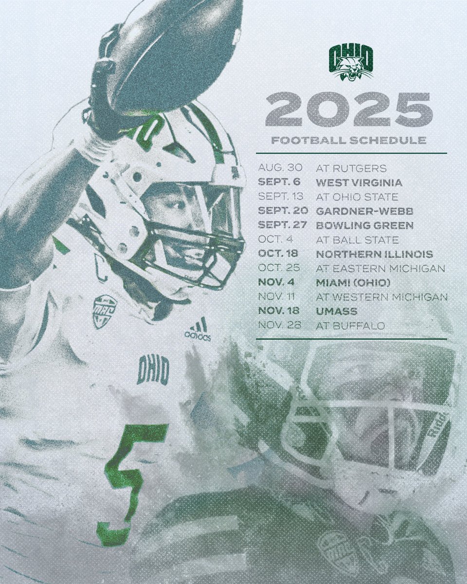 The 2025 schedule is here!

ohiobobcats.com/news/2025/3/5/…

#OUohyeah
