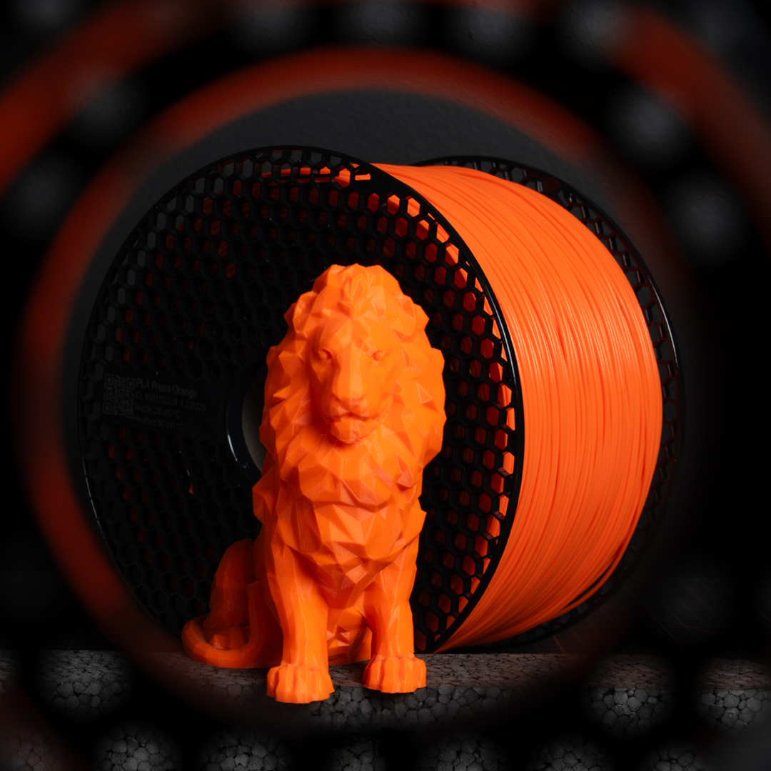 Big spools for big projects! 🦾  We’re expanding our <a href="/prusament/">Prusament</a> lineup with two more 2kg spools—this time featuring Prusament PLA Prusa Orange and Jet Black! 🟠 ⚫️