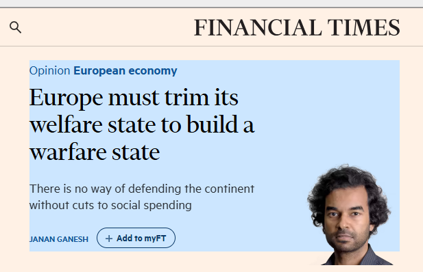 The Liberals say warfare not welfare, we say welfare not warfare.