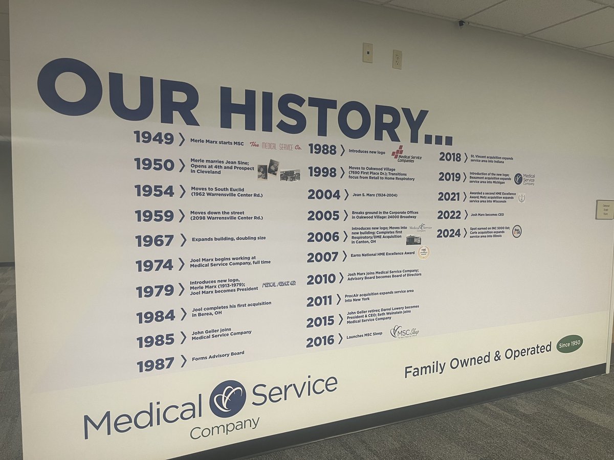 Its MSC's 75th Anniversary! To celebrate our journey, we recently installed this beautiful history wall detailing our achievements, growth and accomplishments over the years. Always dedicated to sincere and impactful care, here's to thriving another 75!