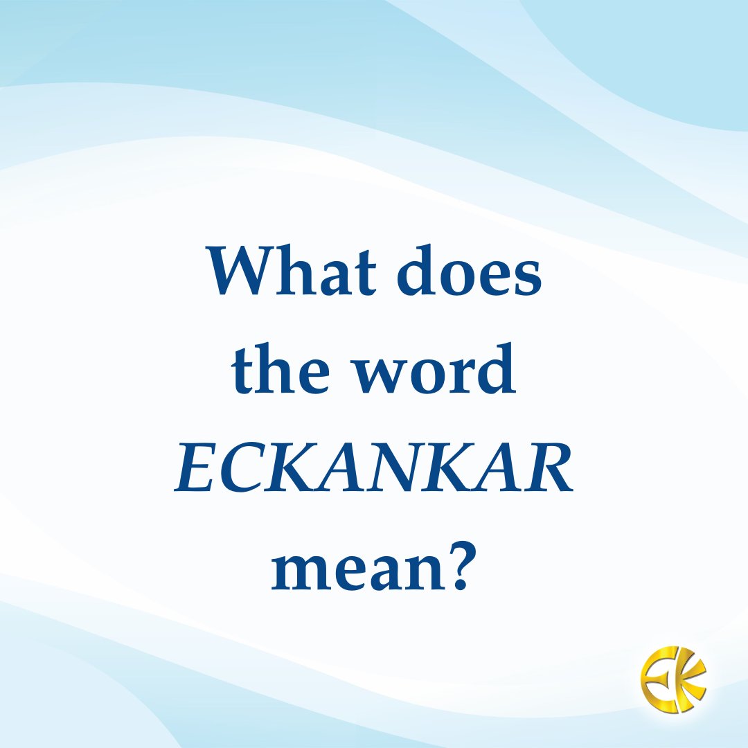 ECKANKAR's tweet photo. 📣Today's FAQ—What does the word ECKANKAR mean?

Eckankar means Coworker with God. . . 

➡️Curious about the ECK Teachings? Explore our FAQs. Link in the comments! https://t.co/DLyhqMZdcT