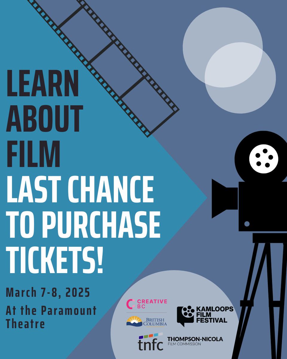 🚨 Last Chance to Register for Learn About Film! 🚨

Today is the FINAL DAY to register for Learn About Film 2025!

📅 Event Dates: March 7-8, 2025
📍 Location: Paramount Theatre, Kamloops, BC

⚡ Register NOW before it’s too late!
🔗 thekfs.ca/learn-about-fi…